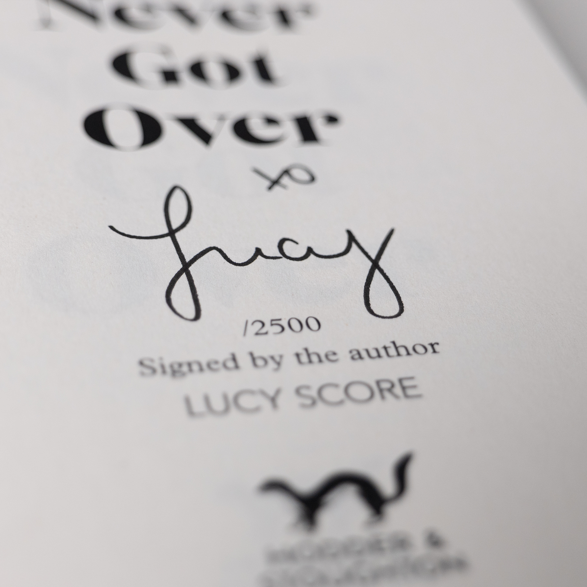 The signed title page.